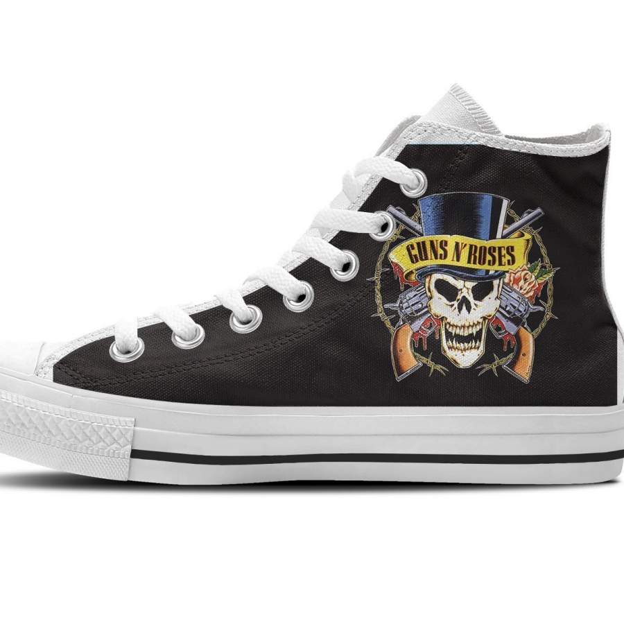 Guns N Roses Mens High Top Sneakers - Rockecho