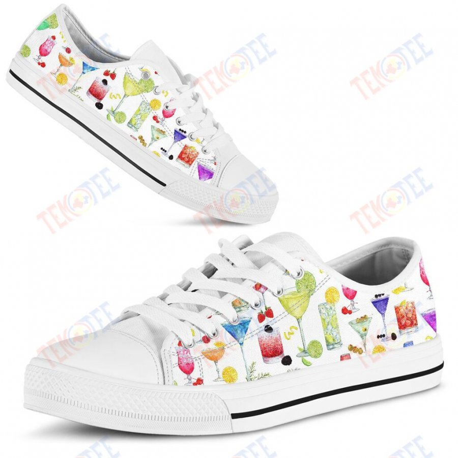 Mens Womens Cocktails Cocktails Low Top Shoes Custom Print Footwear Converse Sneakers TMT321