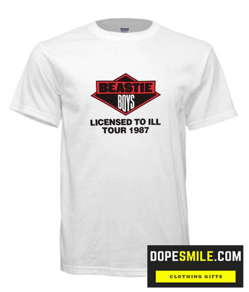 FEA Beastie Boys Licensed to Ill Tour 1987 Adult White T-Shirt