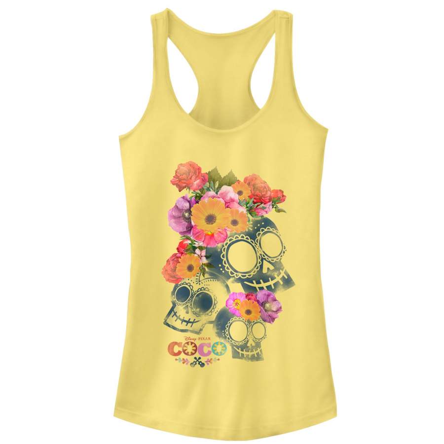 Coco Junior’s Floral Skeletons  Racerback Tank