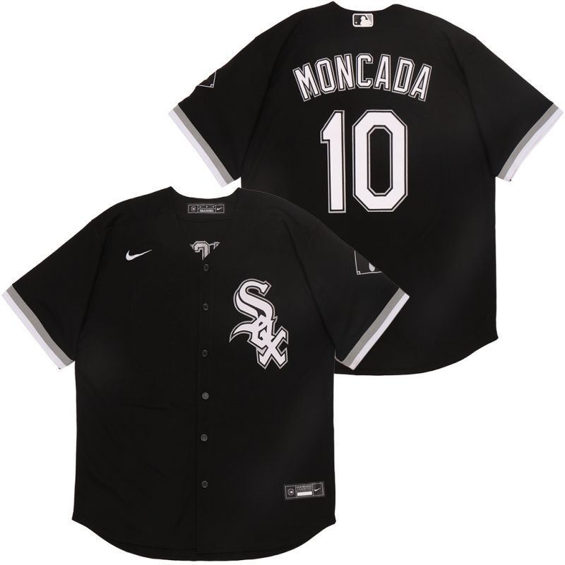 Chicago White Sox Yoan Moncada #10 2020 MLB Black Jersey