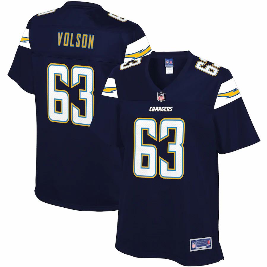 Tanner Volson Los Angeles Chargers NFL Pro Line Womens Team Player Jersey – Navy