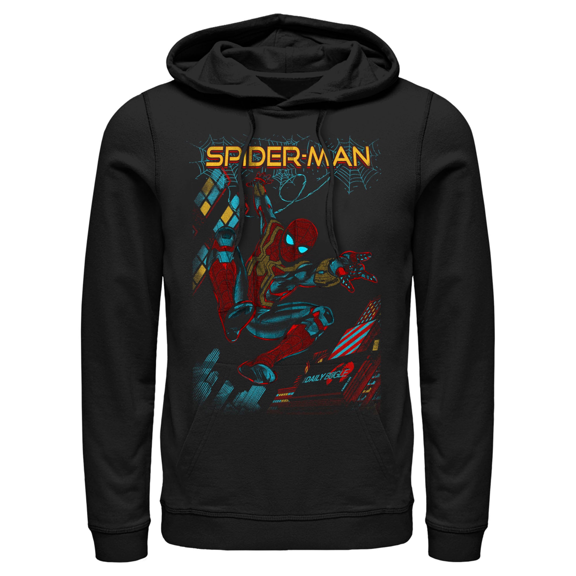 Men’S Marvel Spider-Man: No Way Home Slinging Cover Pull Over Hoodie