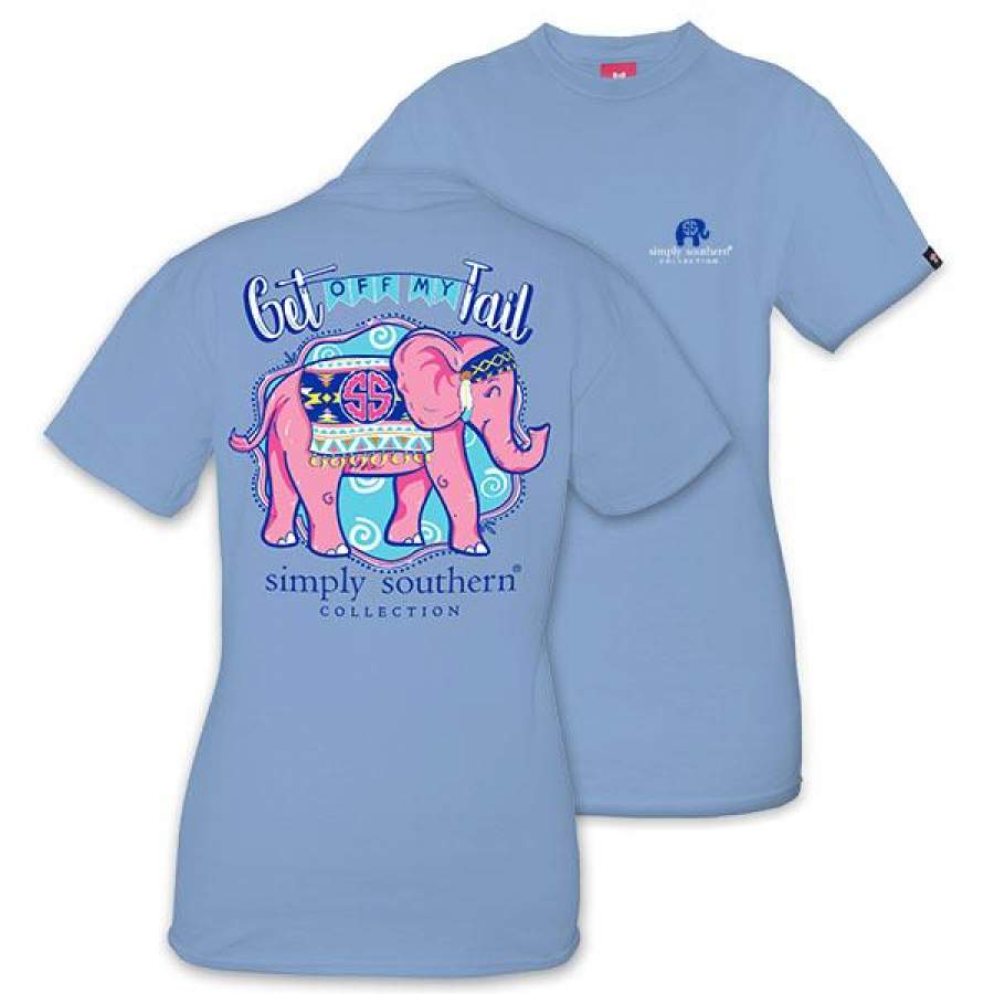 Sale Simply Southern Preppy Get Off My Tail Elephant T-Shirt