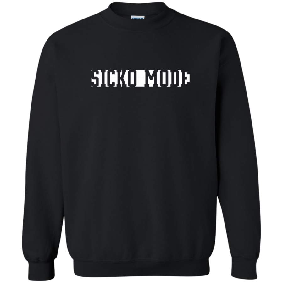 AGR Sicko mode white Crewneck Pullover Sweatshirt