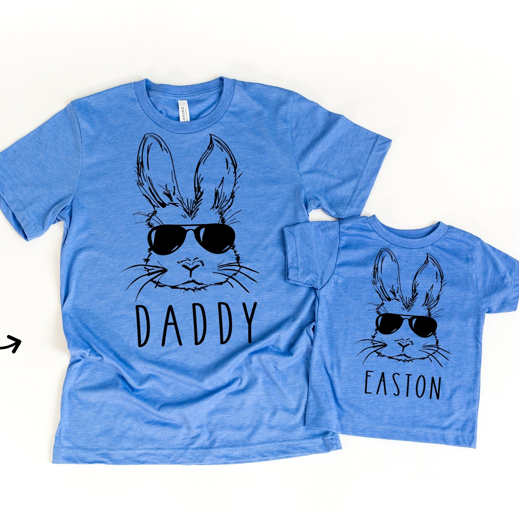 Personalized Cool Bunny Blue Tee