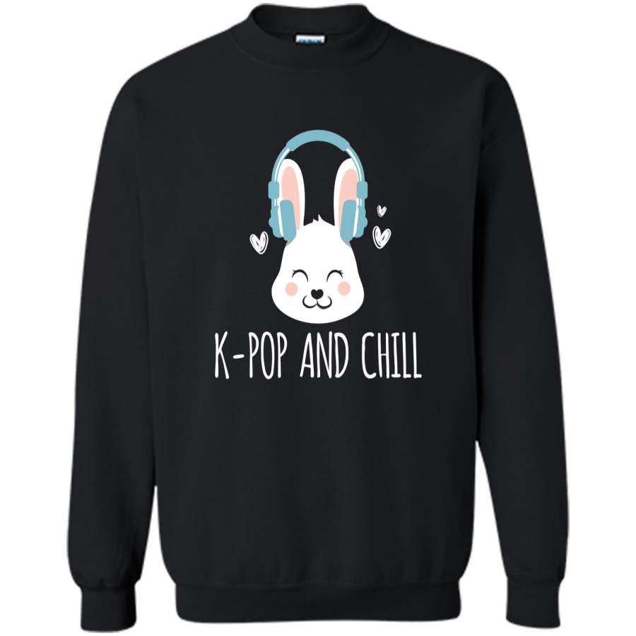 Cute Easter Bunny K-Pop And Chill Premium T-Shirt Printed Crewneck Pullover Sweatshirt 8 oz