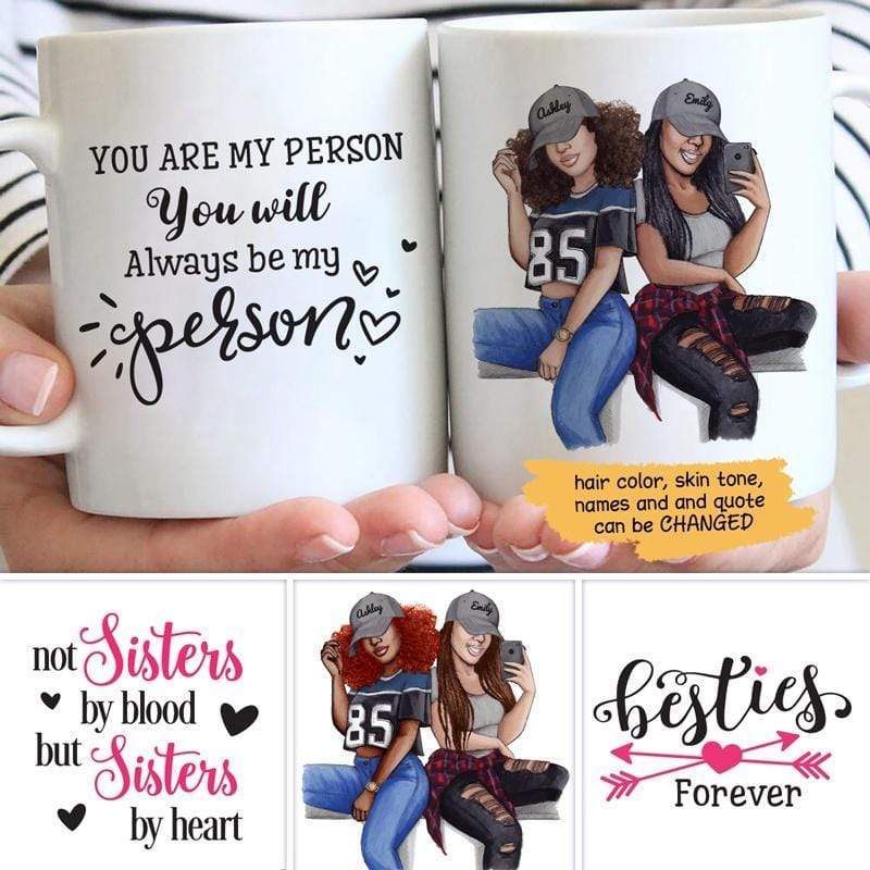 Selfie Besties Personalized Coffee Mug