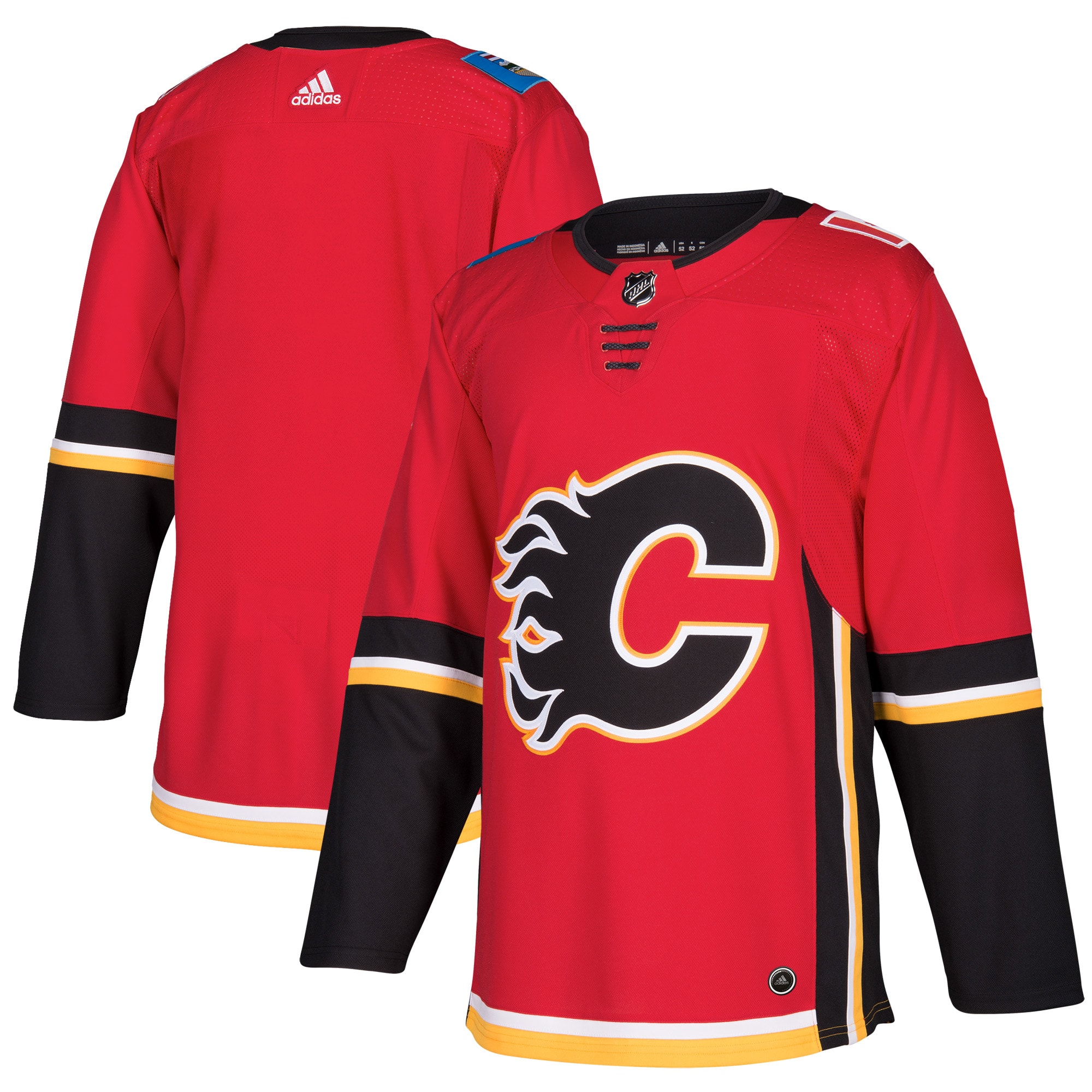 Calgary Flames Home Authentic Blank Jersey – Red