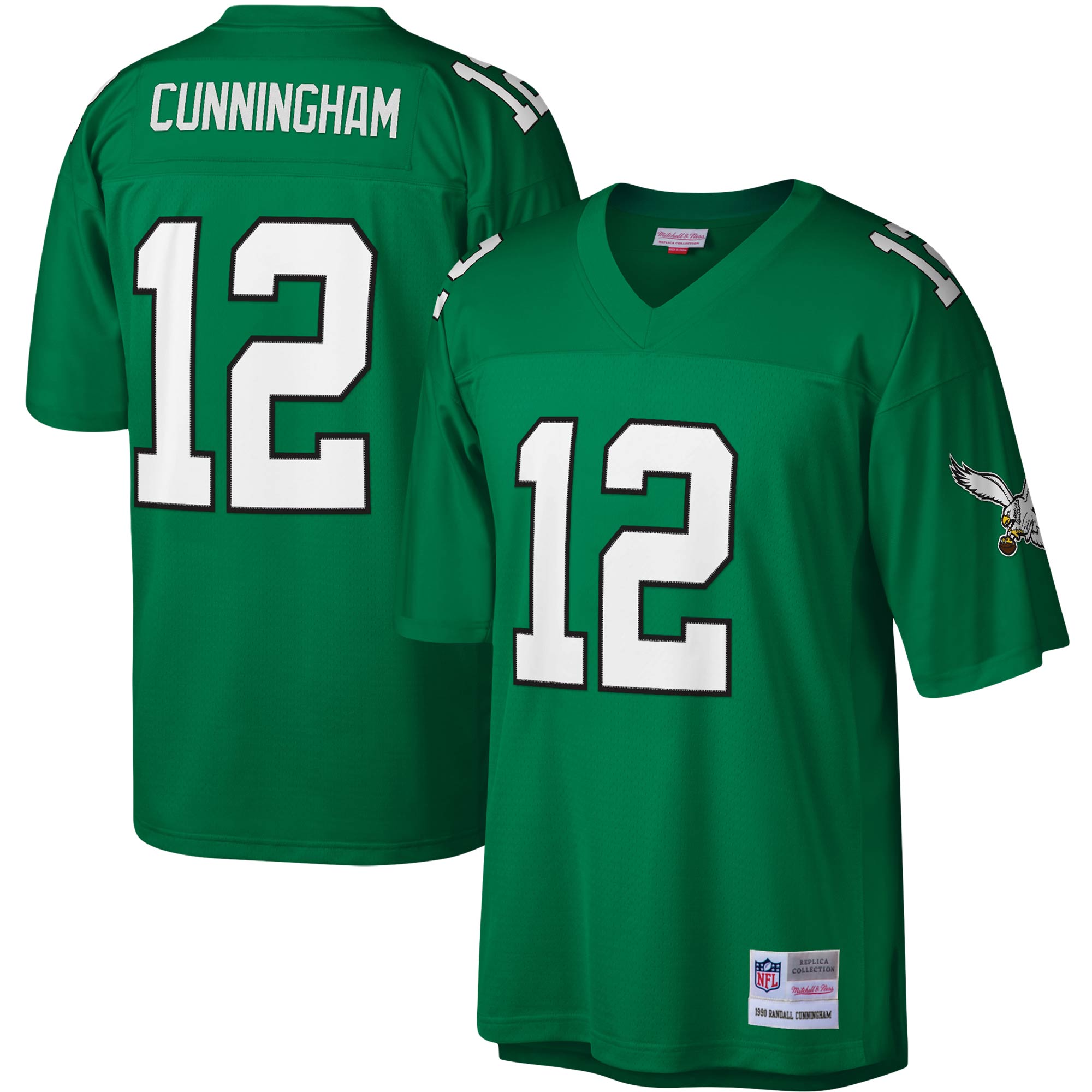 Randall Cunningham Philadelphia Eagles Mitchell & Ness Legacy Replica Jersey – Kelly Green