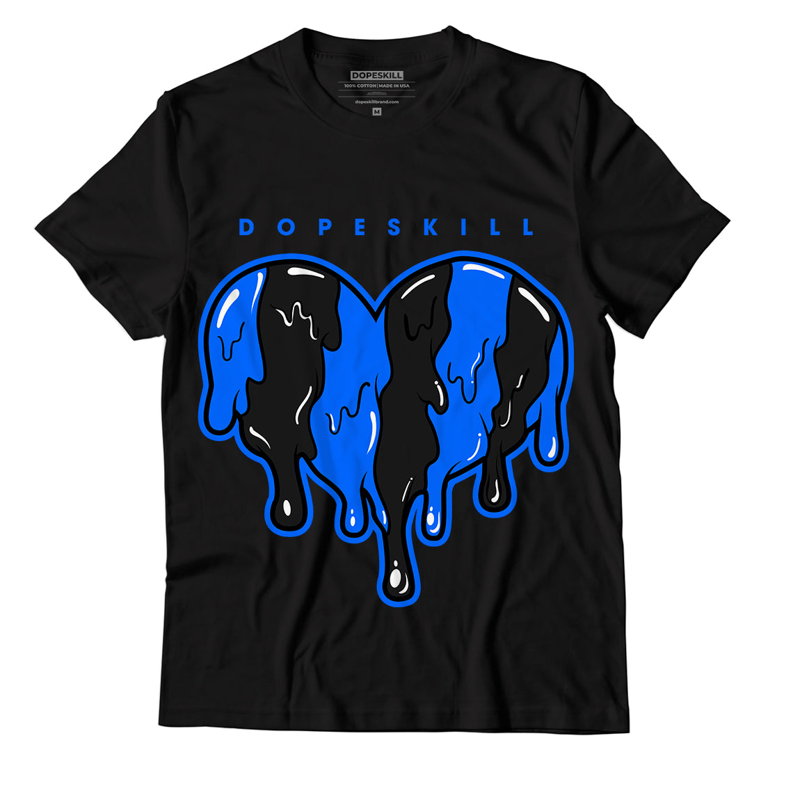 Yz 350 Boost V2 Dazzling Blue Dopeskill T-Shirt Slime Drip Heart Graphic