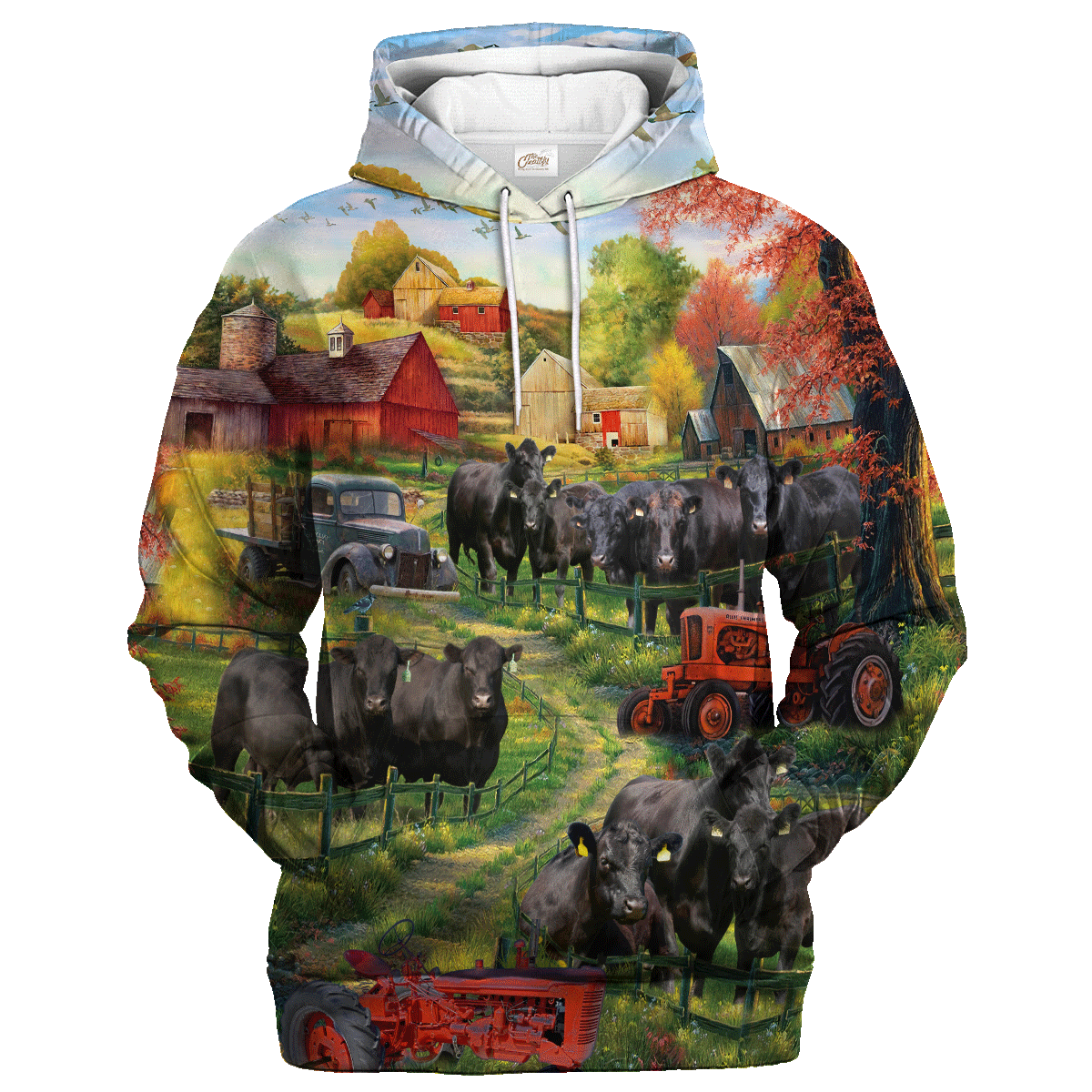 Blank Angus Farm In The Fall Hoodie