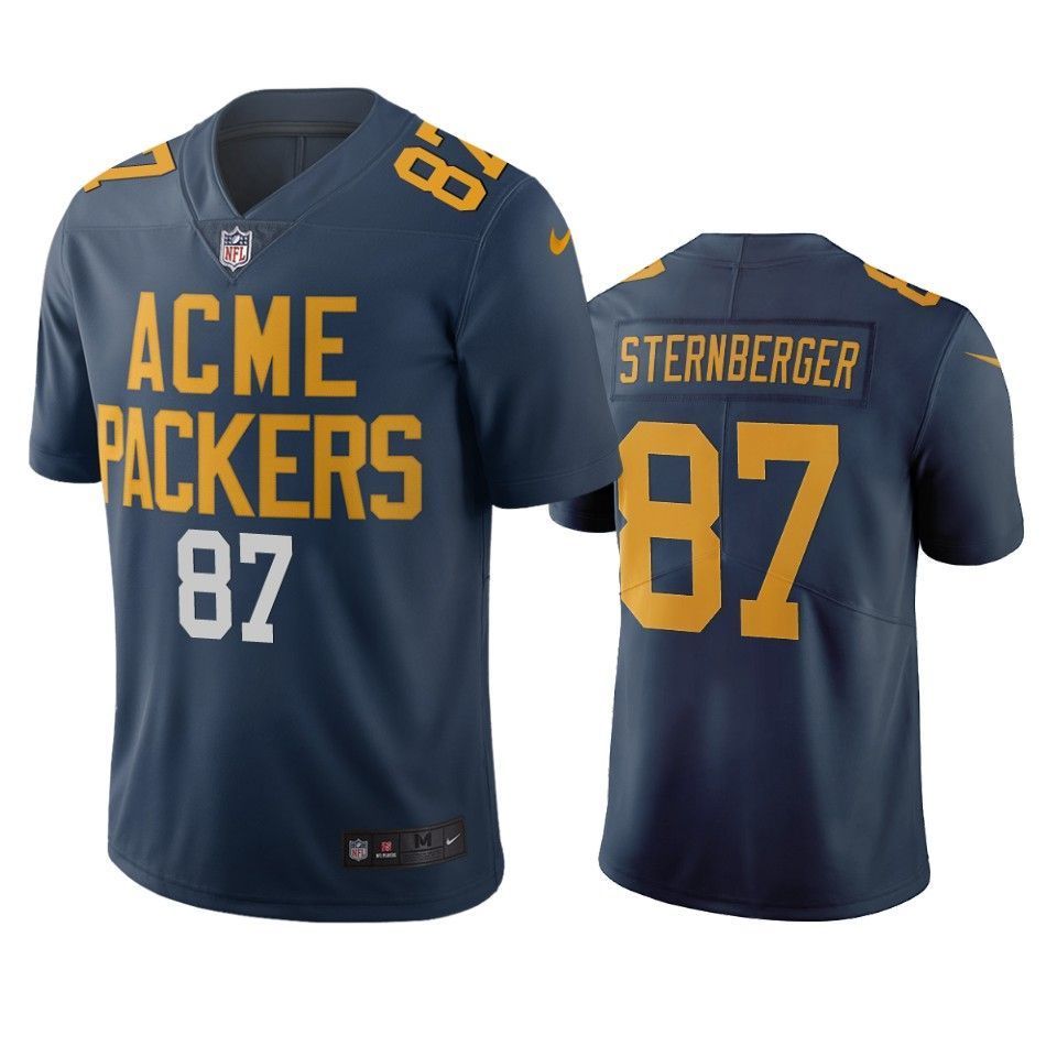 Green Bay Packers Jace Sternberger Navy City Edition Jersey