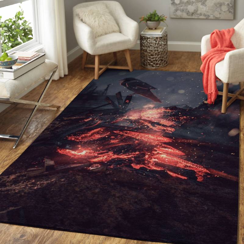 Raven on the Battlefield – Animals Area Rug Carpet