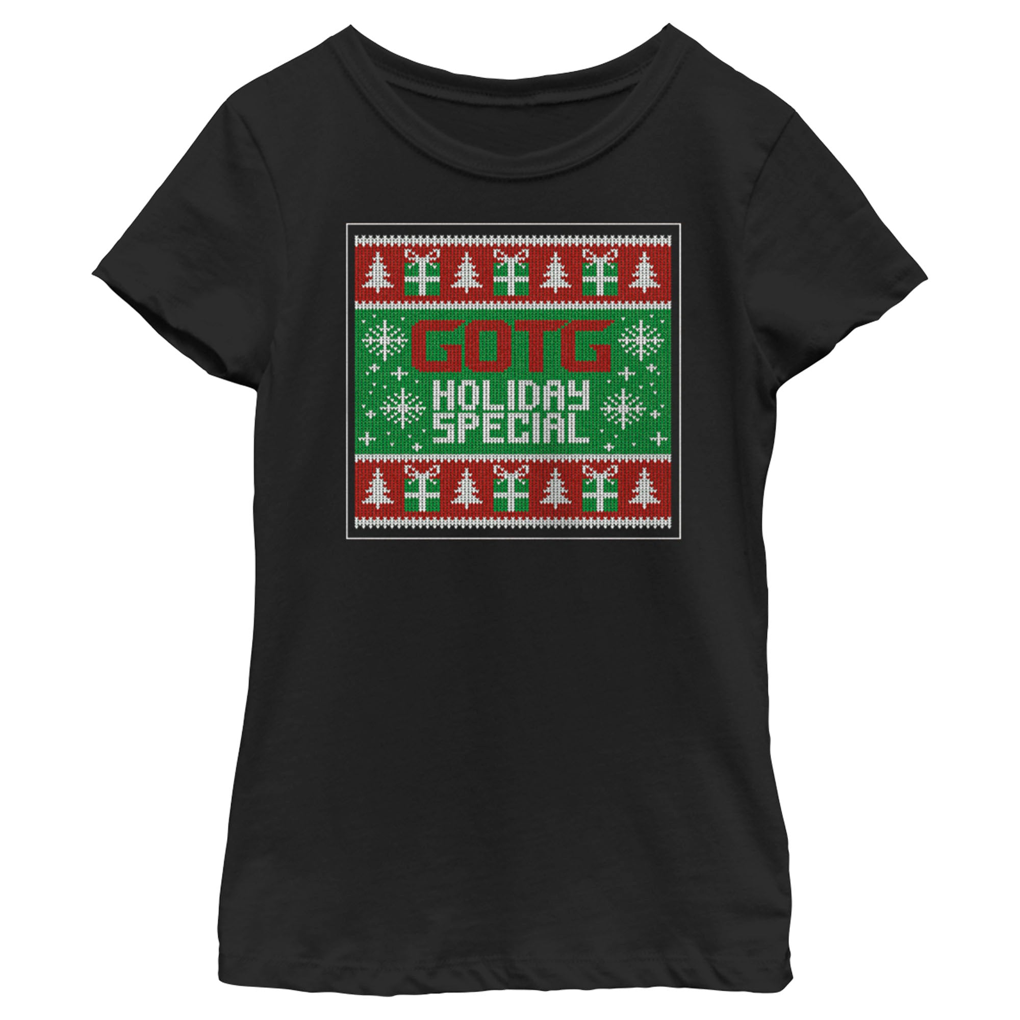 Girl’S Guardians Of The Galaxy Holiday Special Christmas Sweater Square T-Shirt