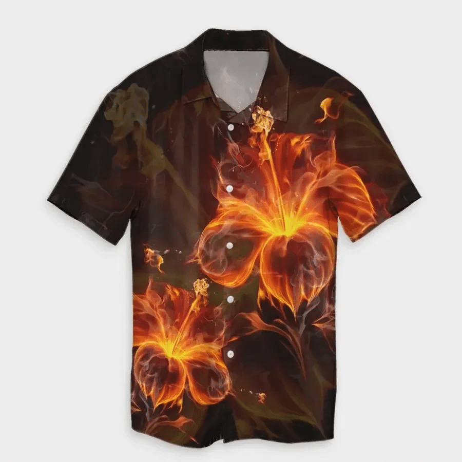 Hibiscus Fire Polynesian Hawaii Shirt Unisex Adult Ha22582