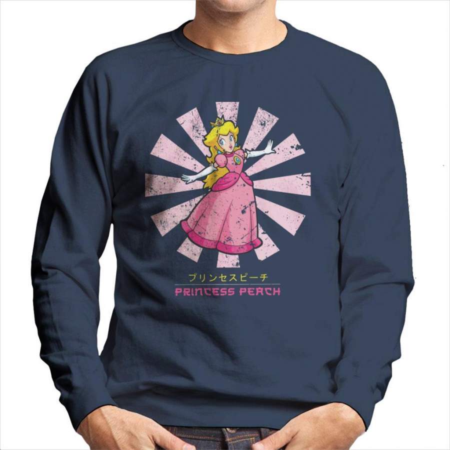 Princess Peach Retro Japanese Super Mario Men’s Sweatshirt