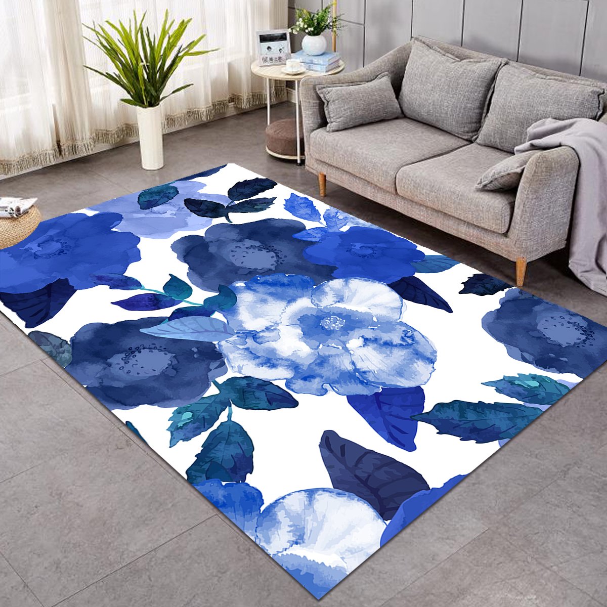 Icy Flowers SW0629 Rug