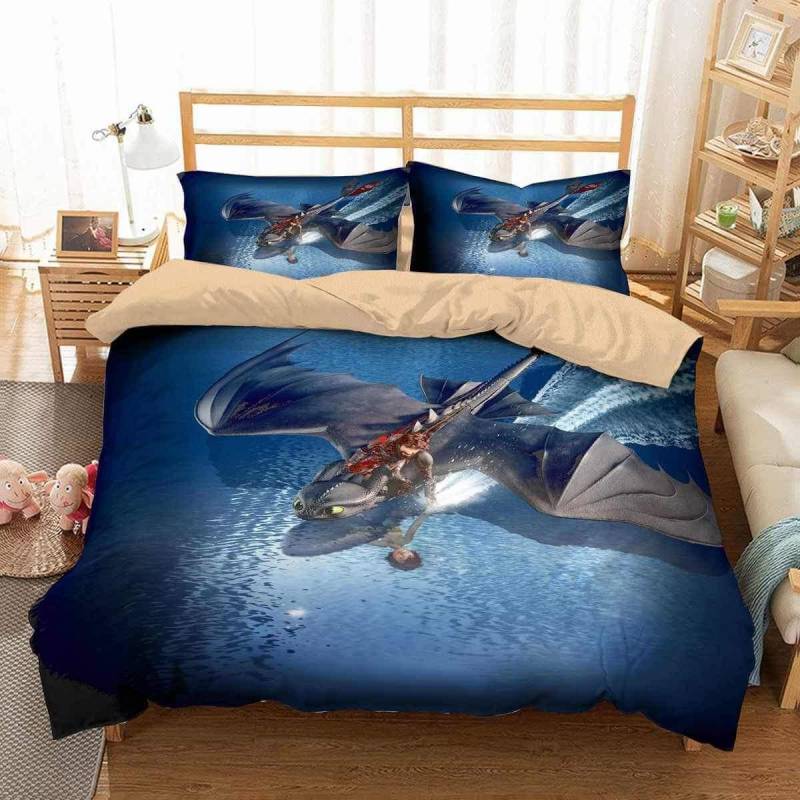 3d Customize How To Train Your Dragon 3 Bedding Set Duvet Cover Set Bedroom Set Bedlinen