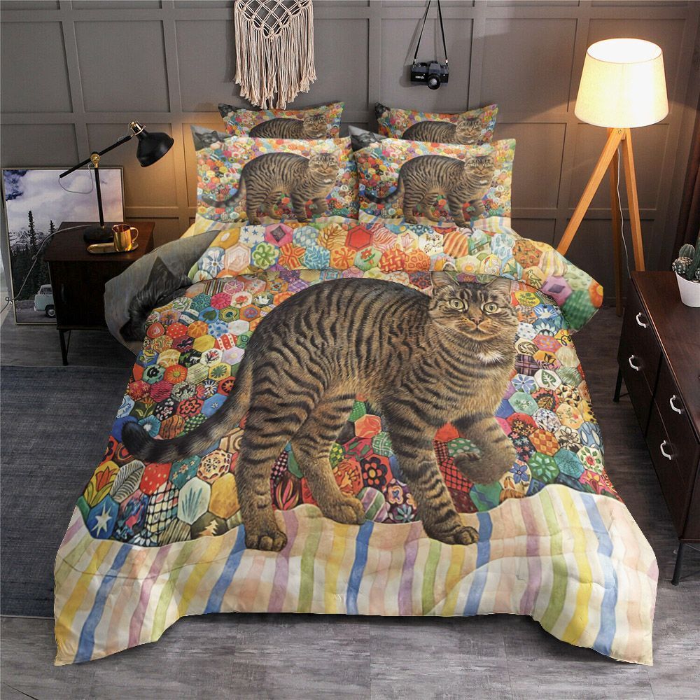 3D Mommy Cat And Little Kitty Cotton Bed Sheets Spread Comforter Duvet Cover Bedding Sets