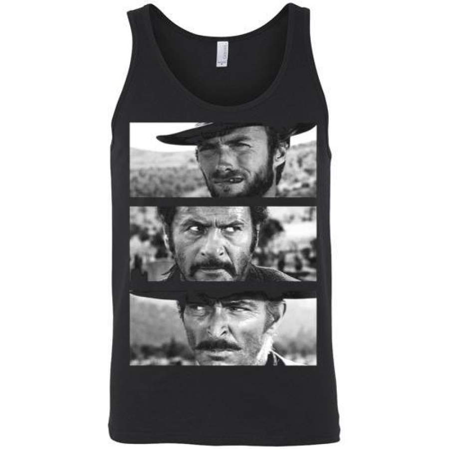 Clint Eastwood,Sergio Leone, Spaghetti Western,The Good, the Bad and the Ugly,v4,Canvas Unisex Tank