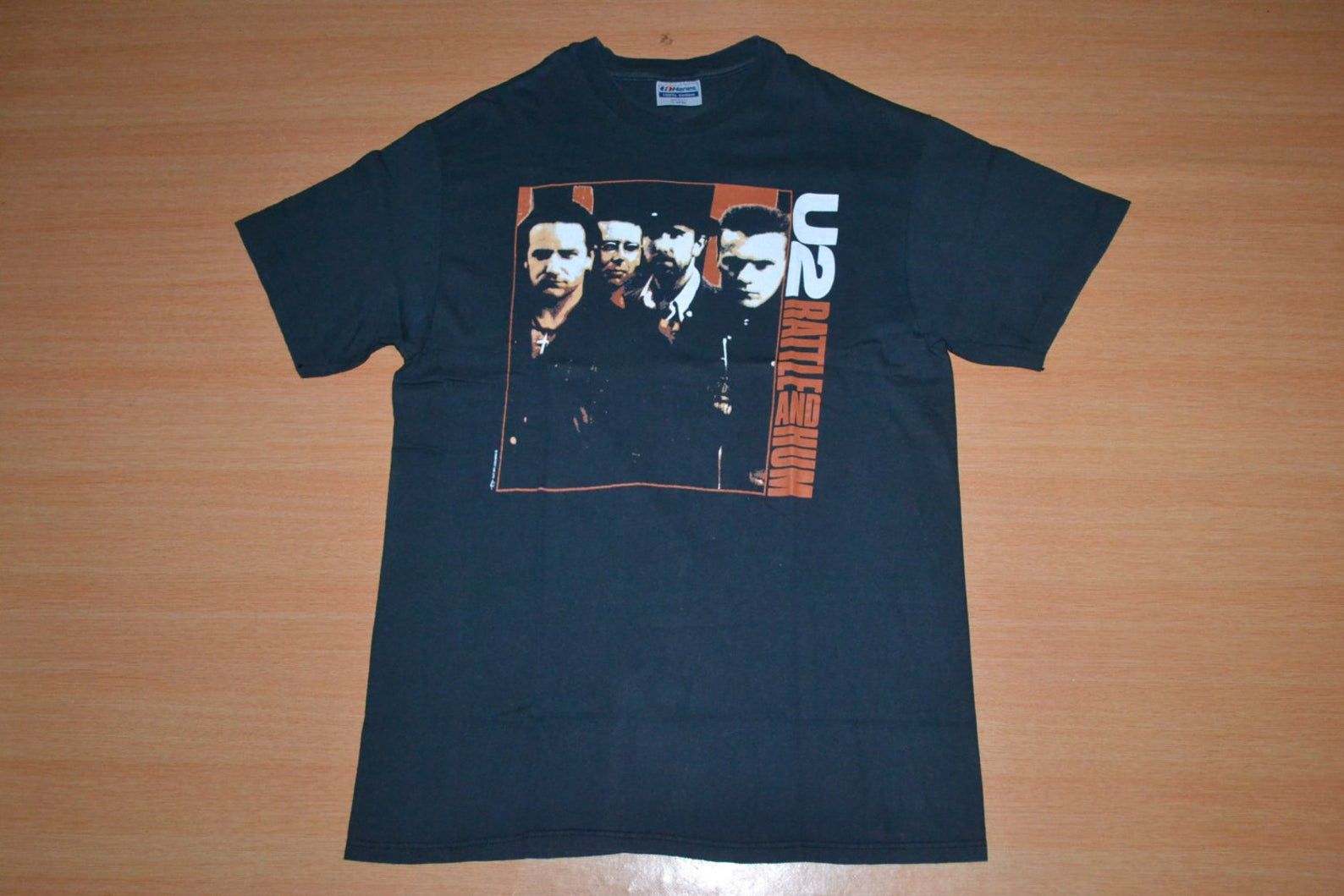 Vintage 1988 U2 Rattle And Hum Tour Concert Promo Bono T-Shirt