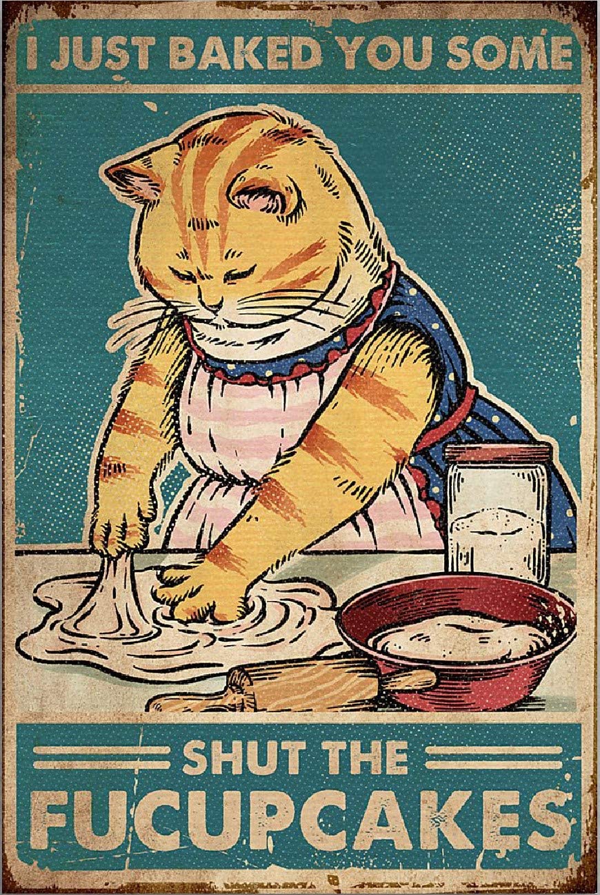 Poster No Frame, Meaningful Quote Yellow Meow Make Bake I Just Baked ...