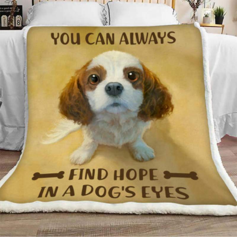 Cavalier King Charles Spaniel Dog Sherpa Blanket JR1502 95O35