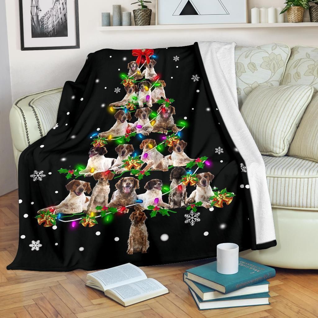 [Personalized Name] Brittany Pine Tree Fleece Blanket, Sherpa Blanket, Gift For Aunt Gift For Parent, Family Member, Friends Gift, Christmas Gift, Home Decor, Home Living