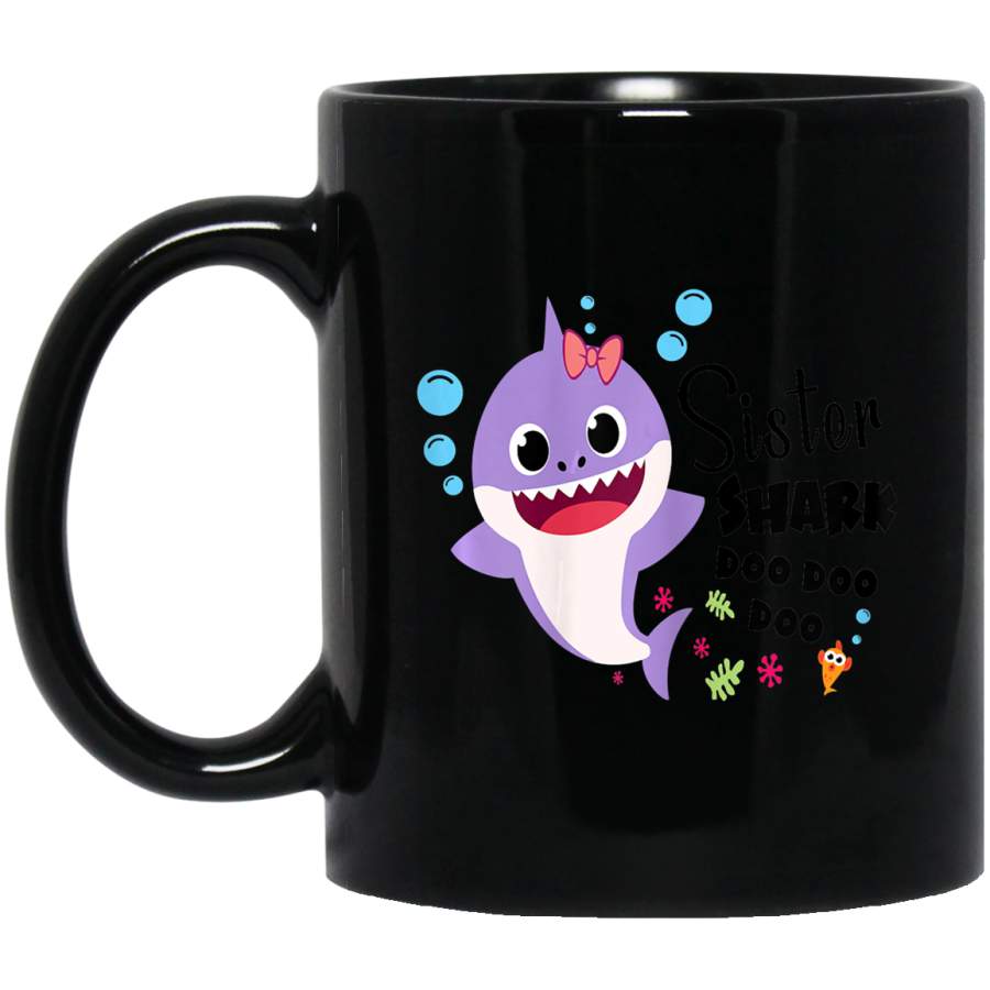 Sister Shark for Girl Cute Baby Shark Gift for Girls Coffee Mug