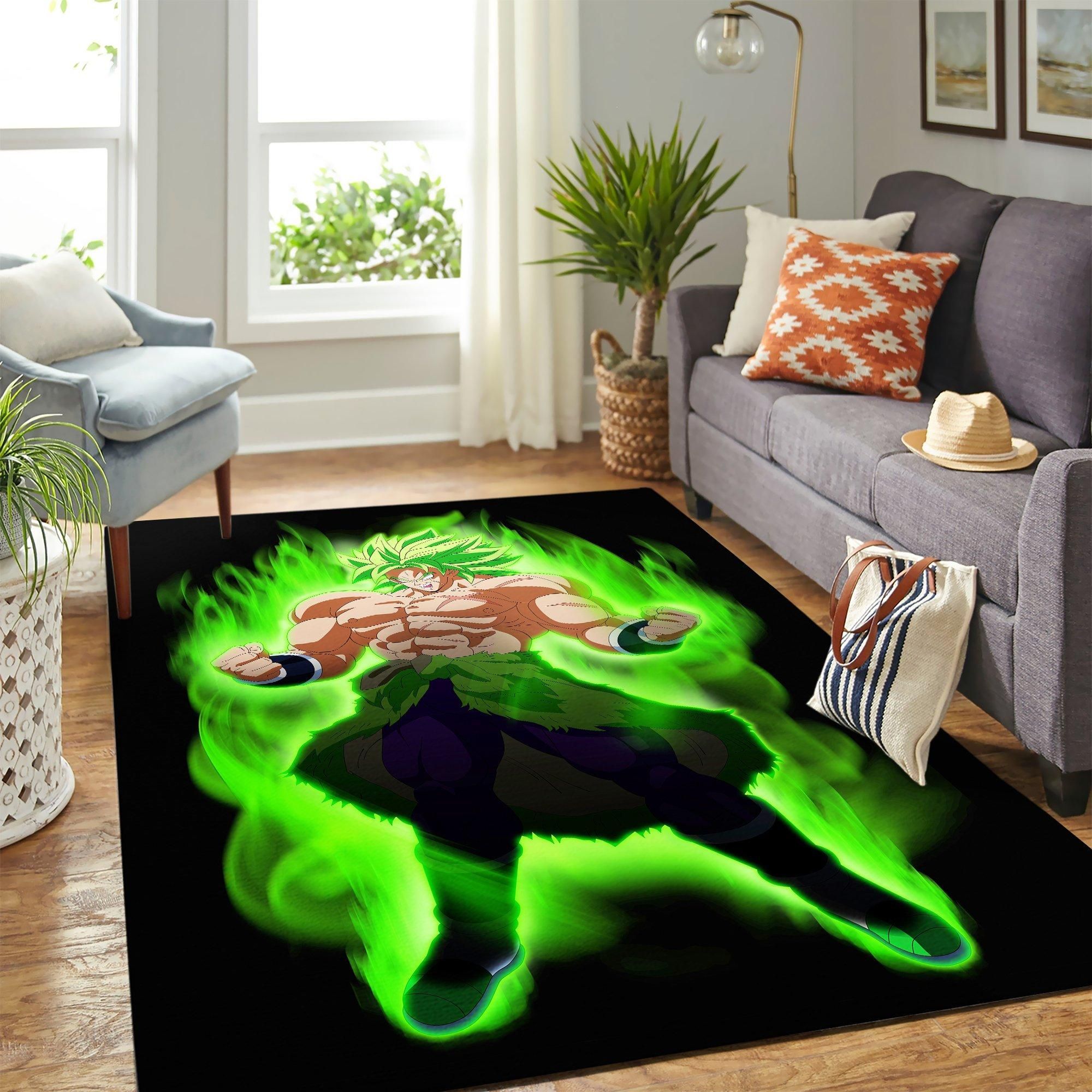 Broly Super Legendary Saiyan Carpet Area Rug – Home Decor – Bedroom Living Room Décor