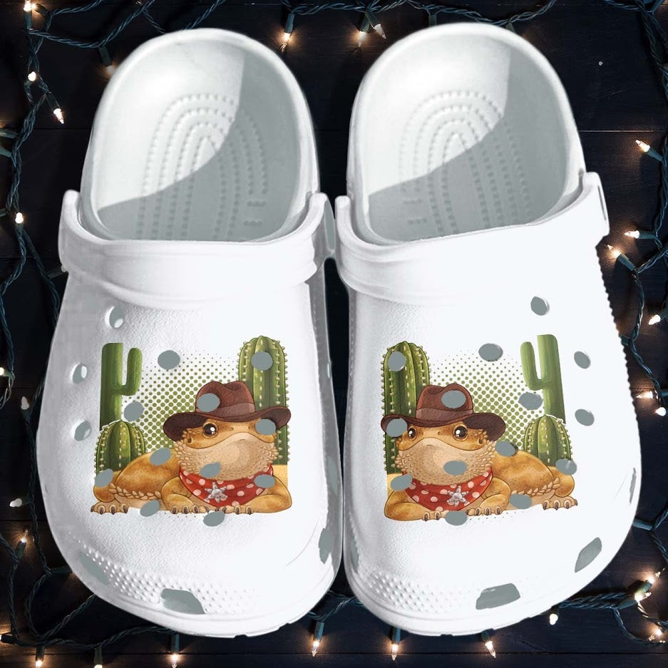 Bearded Dragons Clogs Shoes Clogs – Pets Bearded Dragons Cowboys Cactus Funny Clogs Shoes Clogs For Men Women