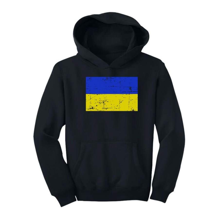 Vintage Ukraine Flag Youth Hoodie