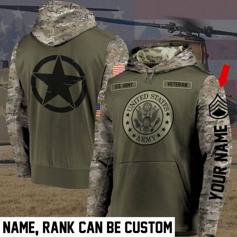 United States Army Pullover Hoodie Customize TBD212008HD04 – USARM