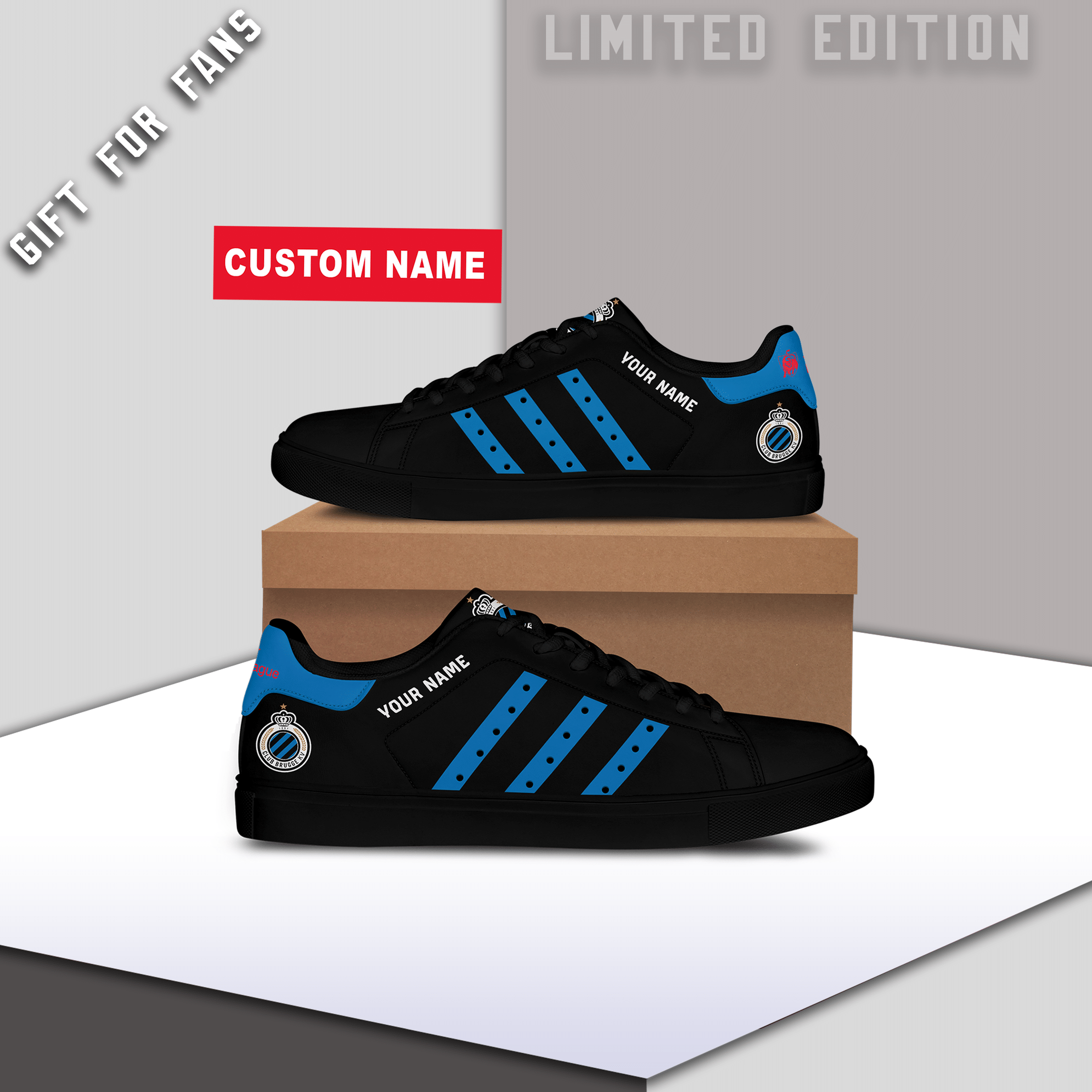 Club Brugge Kv Custom Name Low Top Shoes V4