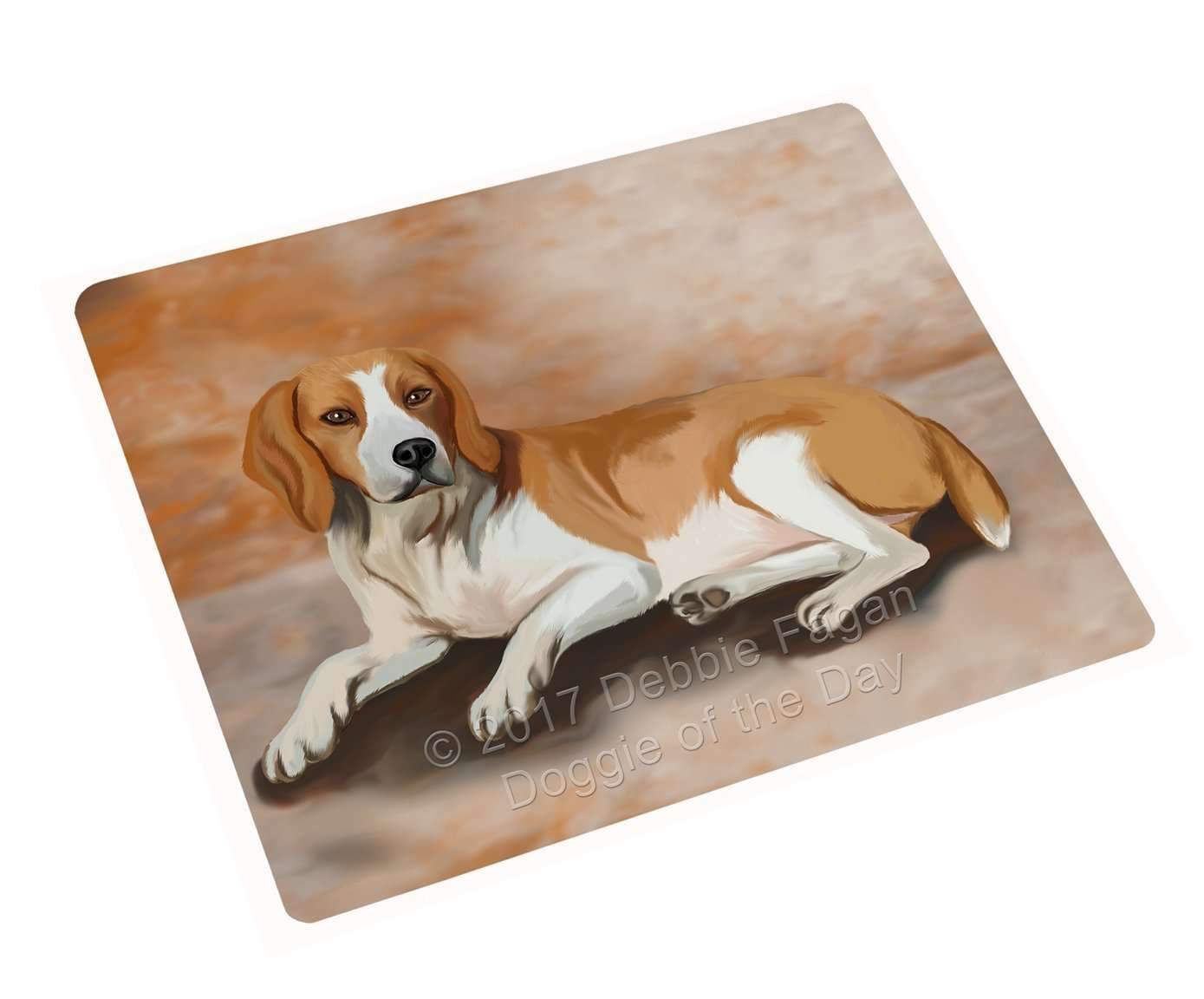 American Foxhound Dog Art Portrait Print Woven Throw Sherpa Plush Fleece Blanket