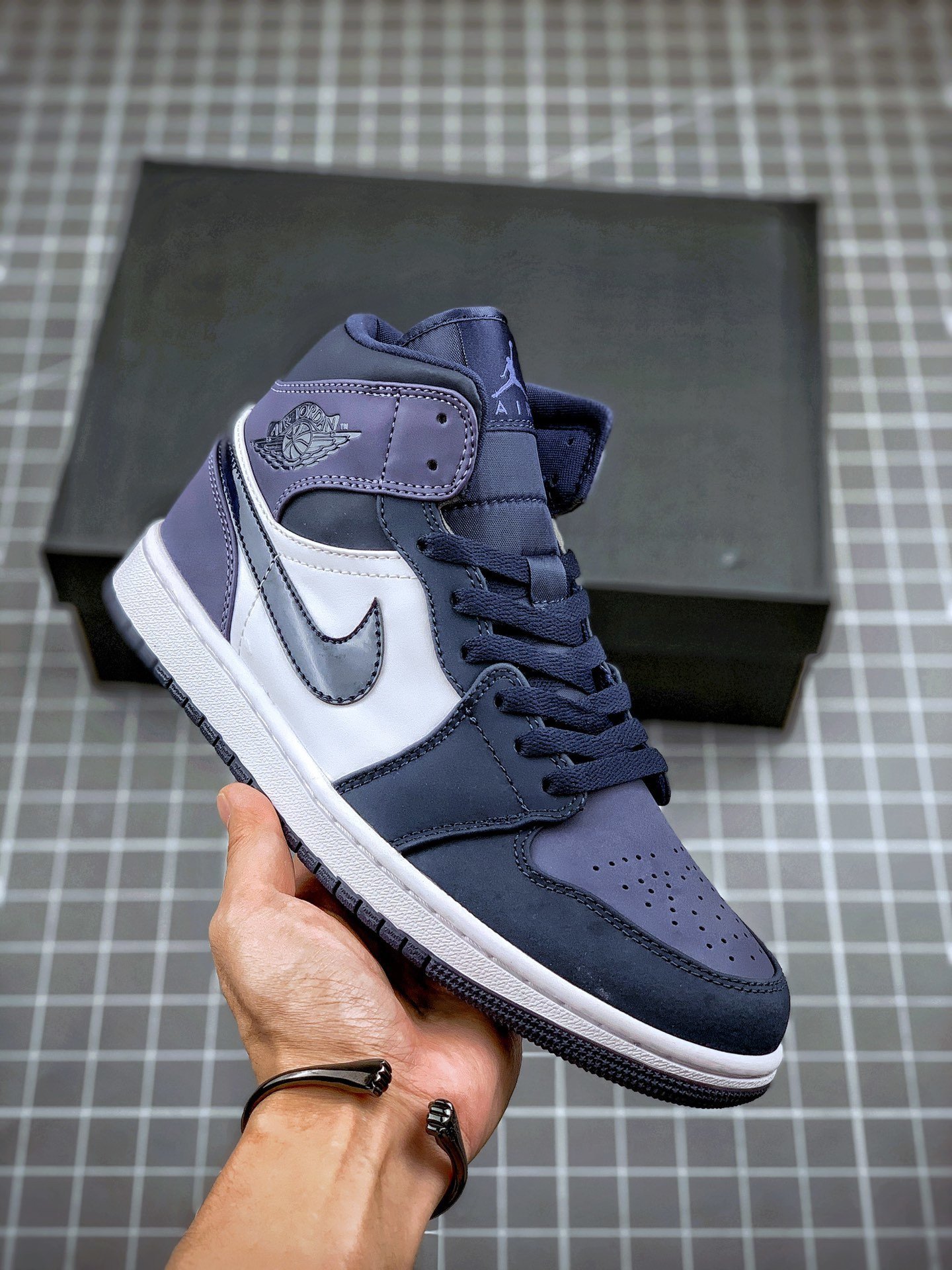 JD 1 Mid ObsidianSanded Purple-White 5341638