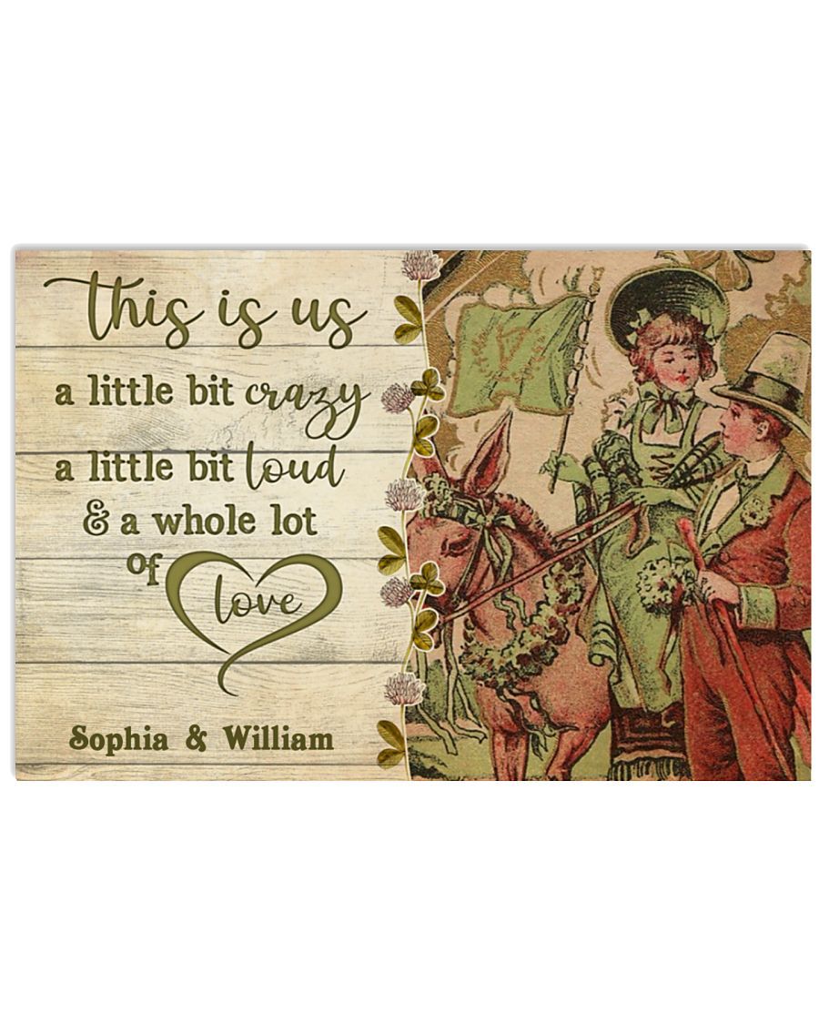Irish Couple This Is Us Custom Name Canvas Poster Wall Art, Poster Print, Canvas Print Wall Decor