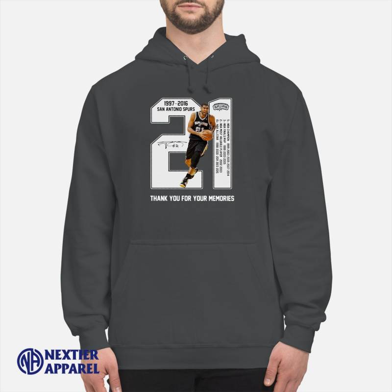 21th Years Of San Antonio Spurs 1997-2016 shirt Unisex Hoodie