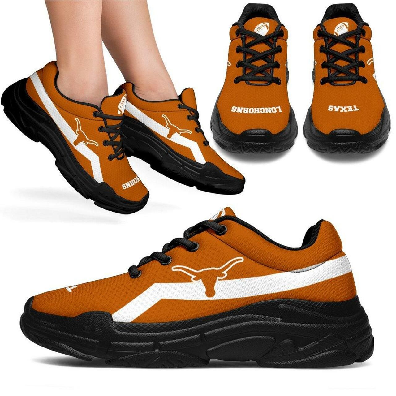 Texas Longhorns Sneakers With Line Shoes Edition Chunky Sneaker Running Shoes For Men, Women Shoes15719