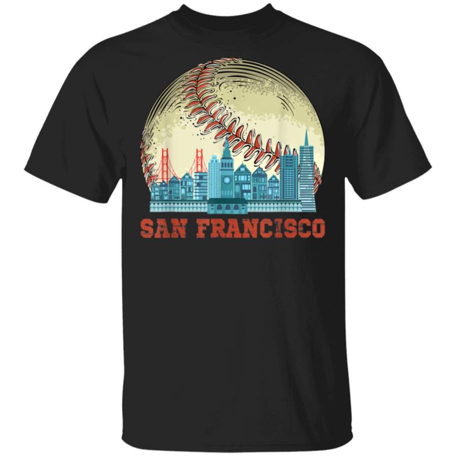 San Francisco Baseball Downtown Skyline Shirt Sport Fan Gift TShirt