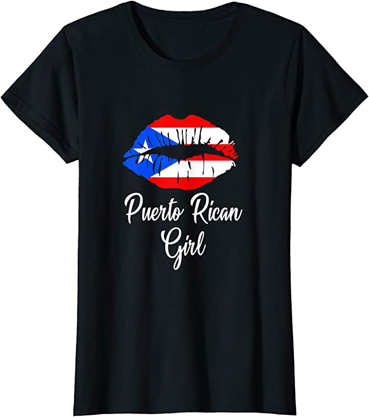 Womens Puerto Rican Girl – Pride Puerto Rico Boricua Girl Lips T-Shirt