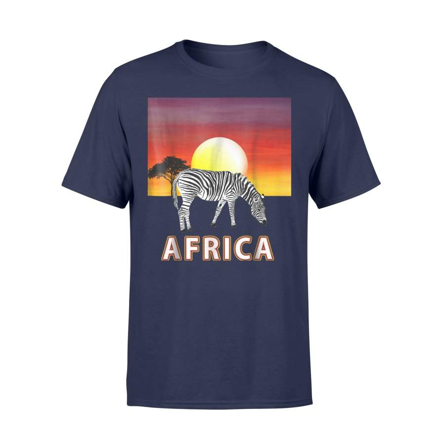 African Zebra Sunset Safari Graphic T-Shirt