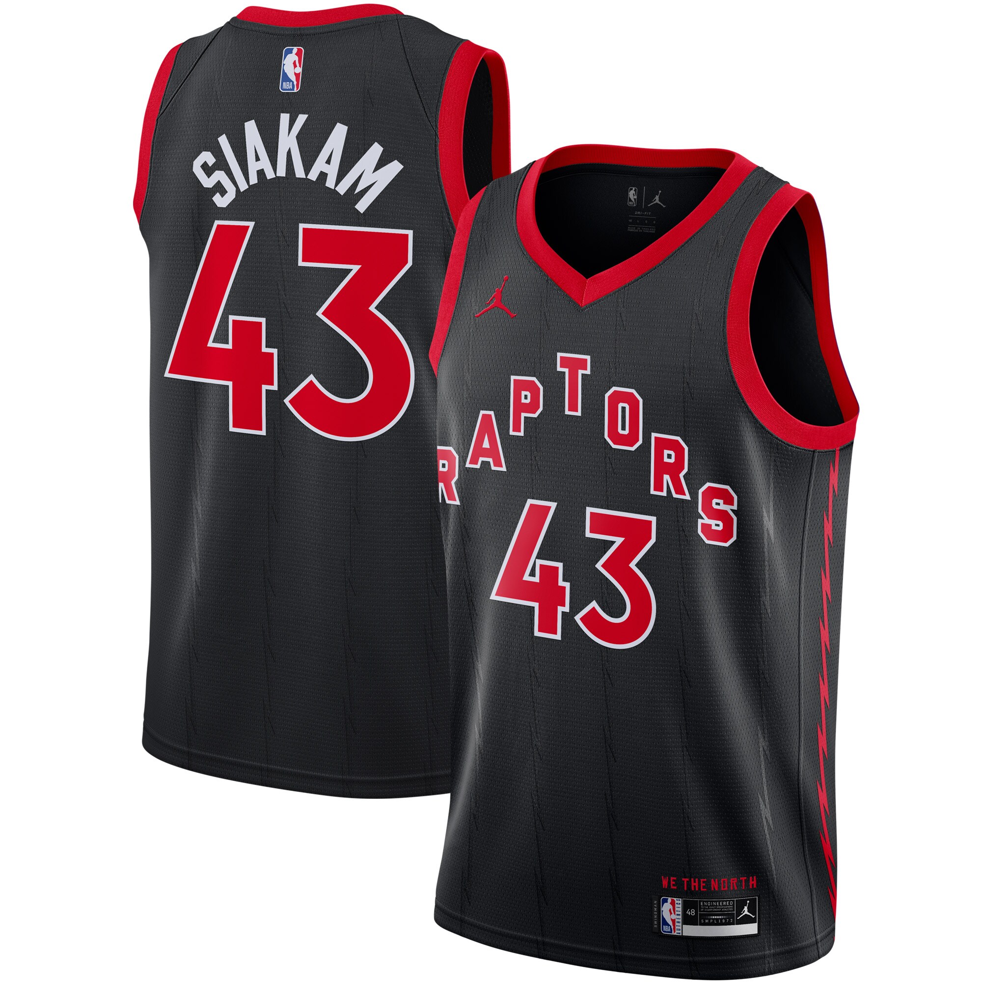 Pascal Siakam Toronto Raptors Jordan Brand 2020/21 Swingman Jersey – Statement Edition – Black