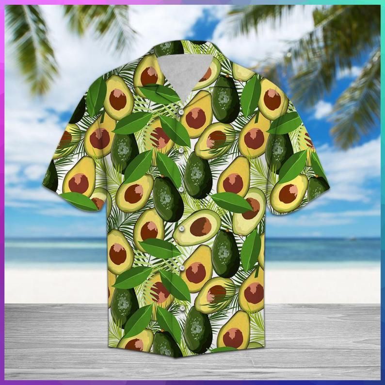 Avocado Green Yellow Best Design Hawaiian Shirt Dhc18064388