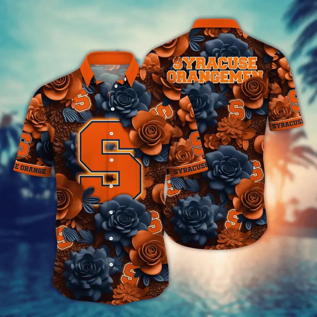 Syracuse Orange Ncaa Flower Aloha Hawaiian Shirt 8, Ncaa Hawaiian Shirt