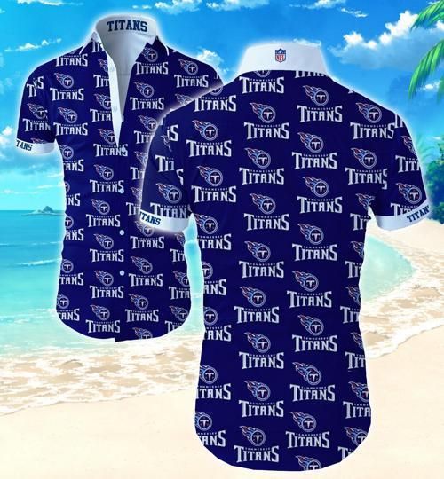 Tennessee Titans Hawaii Fit Body Shirt Summer Button Up Shirt For Men Beach Wear Short Sleeve Hawaii Shirt