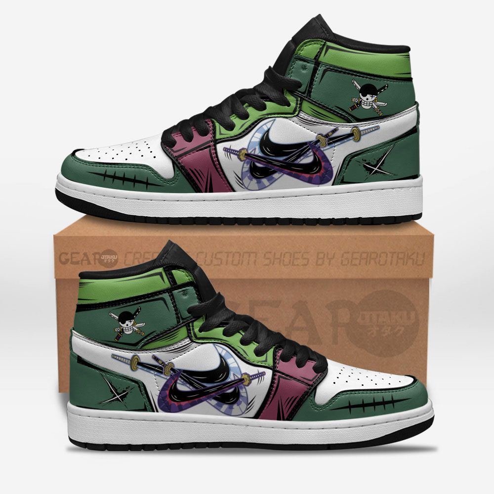 Santoryu Zoro Sneakers 3 Swords Style Custom Anime One Piece Shoes