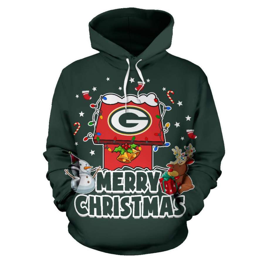 Funny Merry Christmas Green Bay Packers Hoodie 2019