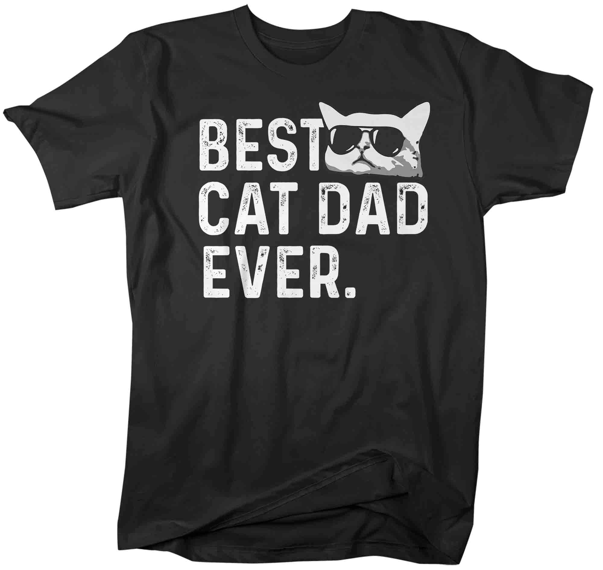 Men’S Funny Dad Shirt Best Cat Dad Ever T Shirt Humor Tshirt Father’S Day Gift Kitty Dad Kitten Hipster Graphic Tee Man Unisex